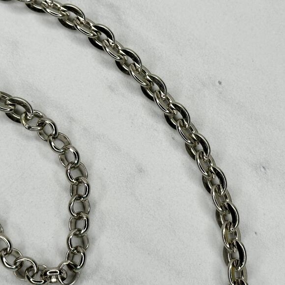 Minimalist Silver Chain Link Belt Y2K Simple Extra Small/Small (XS/S) ✨ - Picture 4 of 10